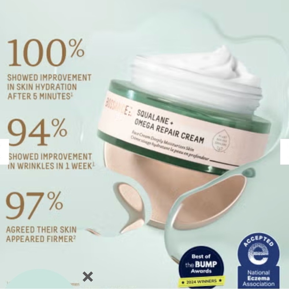 Biossance Squalane + Omega Repair Cream full size 50 ml/1.7 oz jar NO BOX - Picture 5 of 5